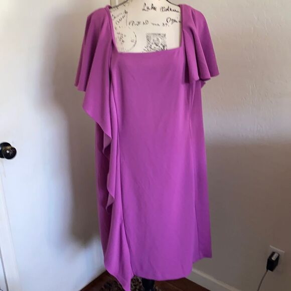 Lane Bryant Purple Detailed Dress Feminine Party Event Vacation Work Casual - Picture 1 of 10